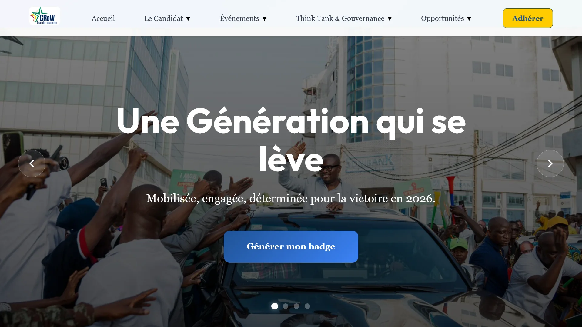 Plateforme GRoW26 (Génération Romuald Wadagni 2026)